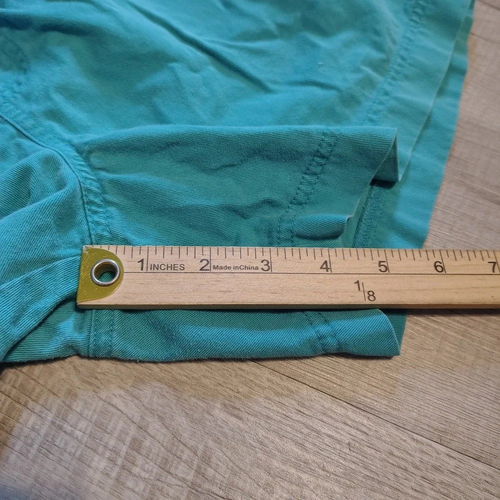 Chubbies Dad Shorts Mens Large Teal Turquoise Blue 100% Cotton Elastic 5.5